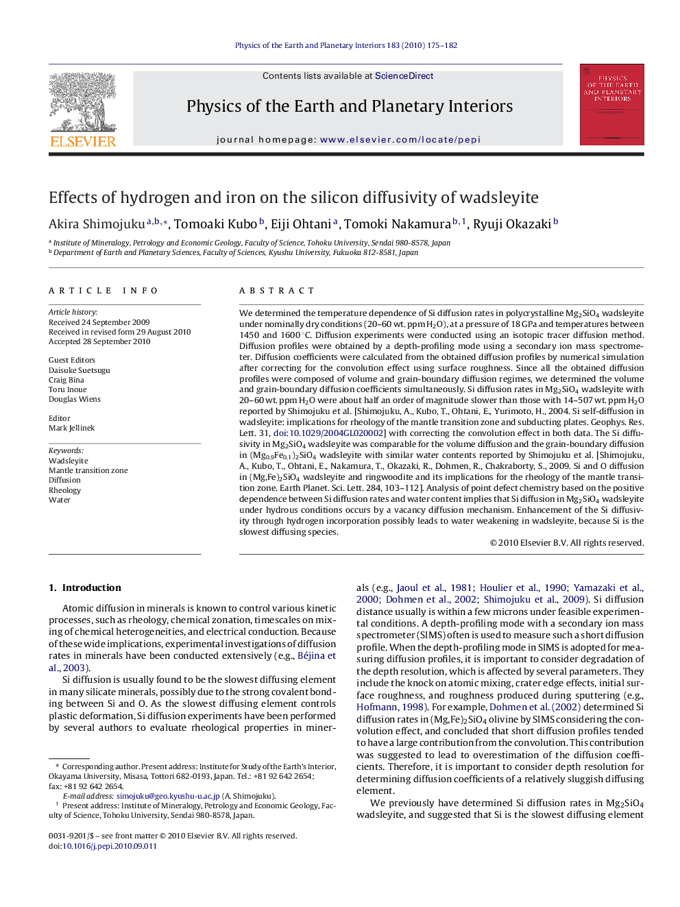 Effects of hydrogen and iron on the silicon diffusivity of wadsleyite