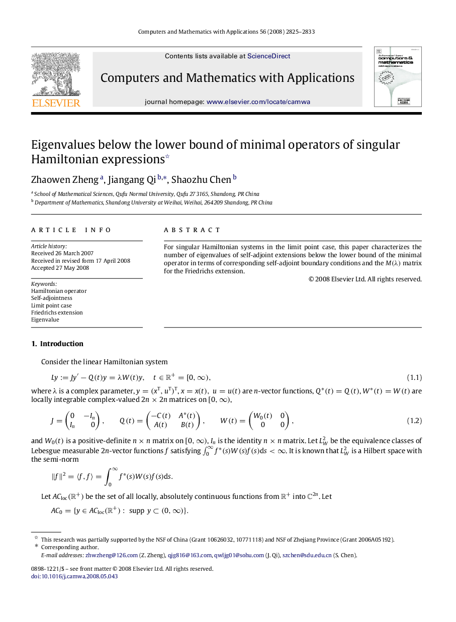 Eigenvalues below the lower bound of minimal operators of singular Hamiltonian expressions 