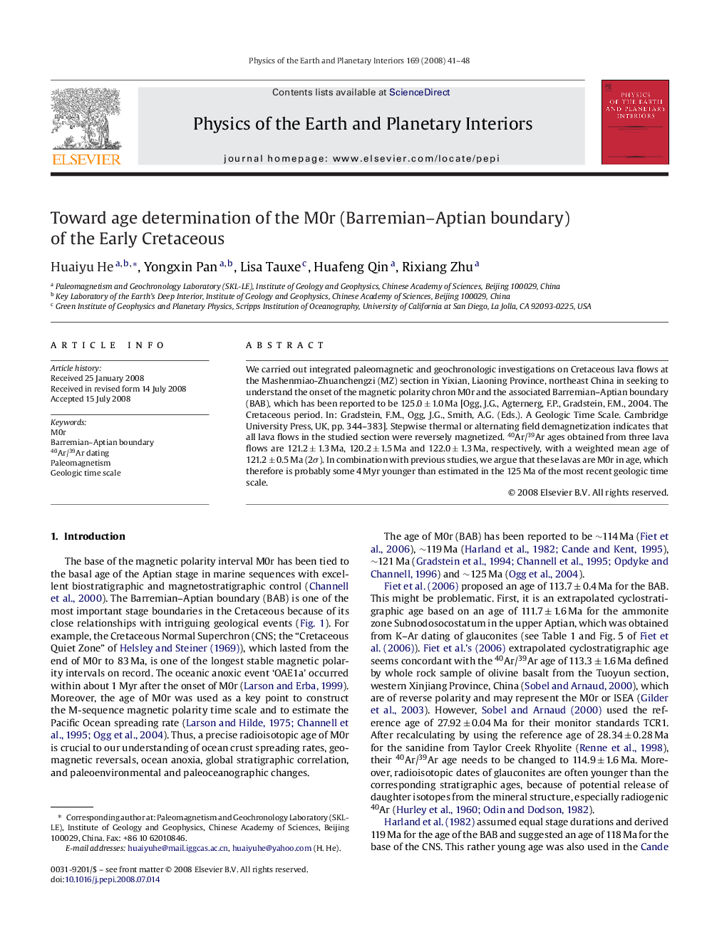 Toward age determination of the M0r (Barremian–Aptian boundary) of the Early Cretaceous