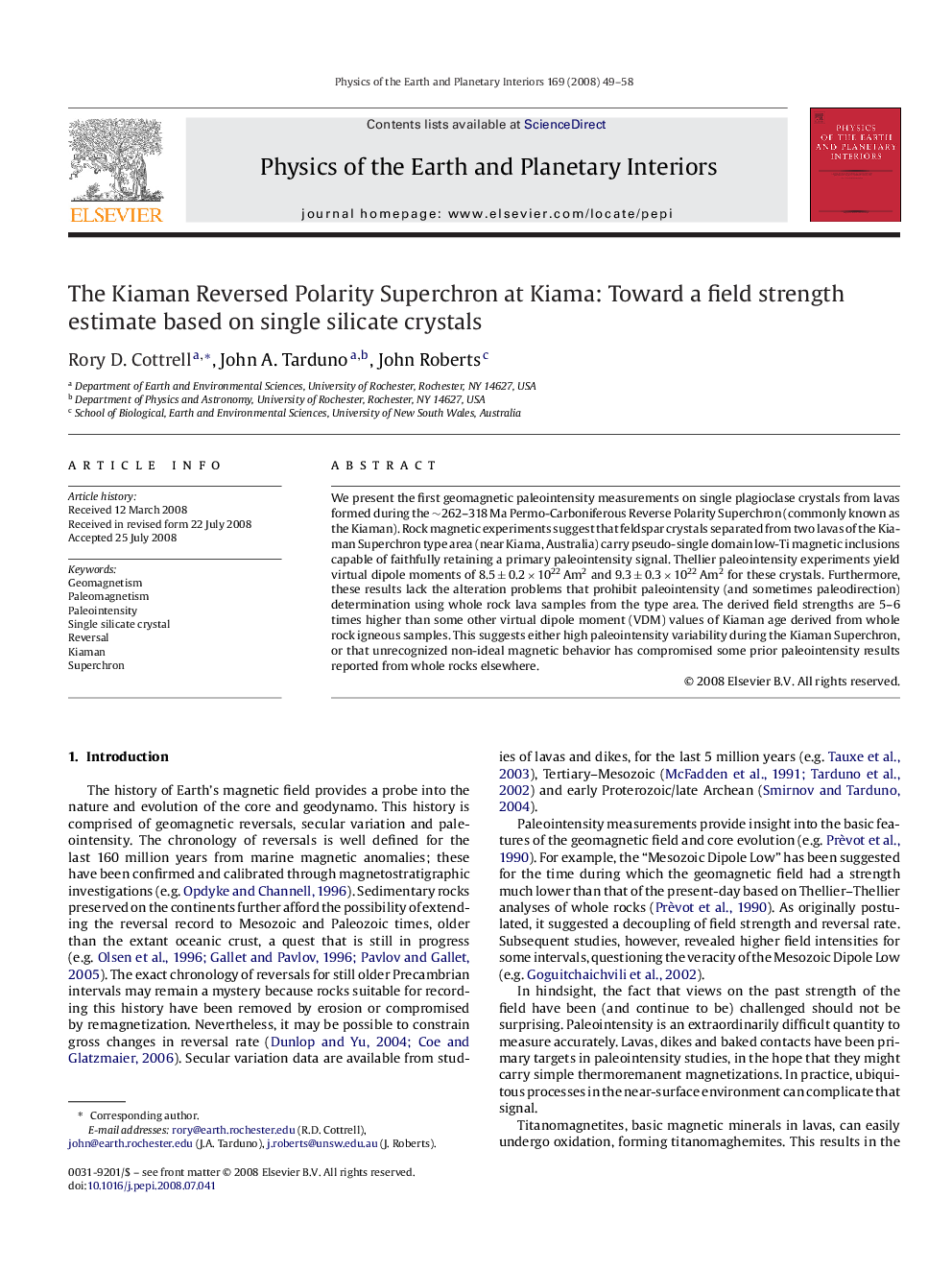 The Kiaman Reversed Polarity Superchron at Kiama: Toward a field strength estimate based on single silicate crystals