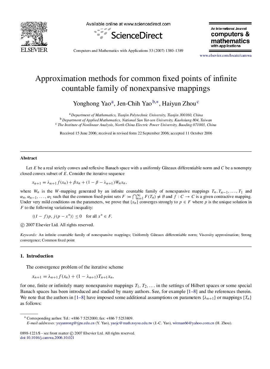 Approximation methods for common fixed points of infinite countable family of nonexpansive mappings