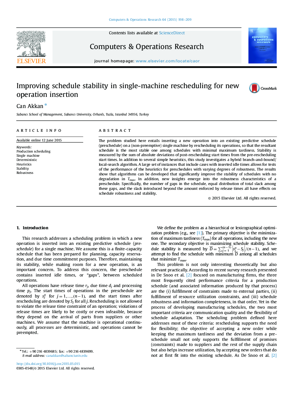 Improving schedule stability in single-machine rescheduling for new operation insertion