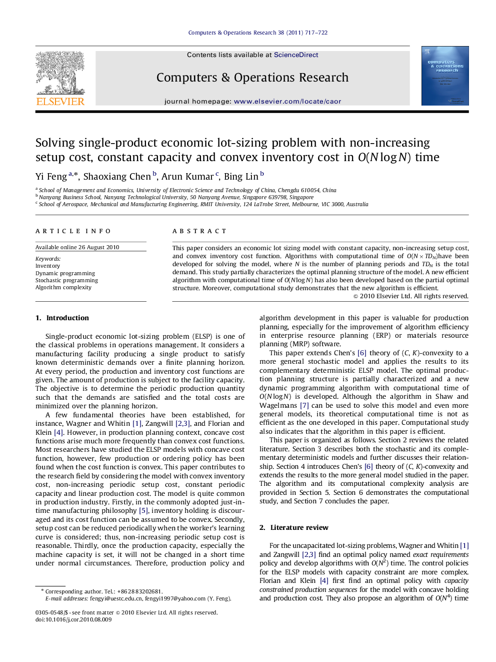 Solving single-product economic lot-sizing problem with non-increasing setup cost, constant capacity and convex inventory cost in O(N log N) time