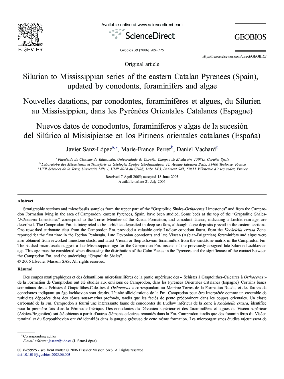 Silurian to Mississippian series of the eastern Catalan Pyrenees (Spain), updated by conodonts, foraminifers and algae