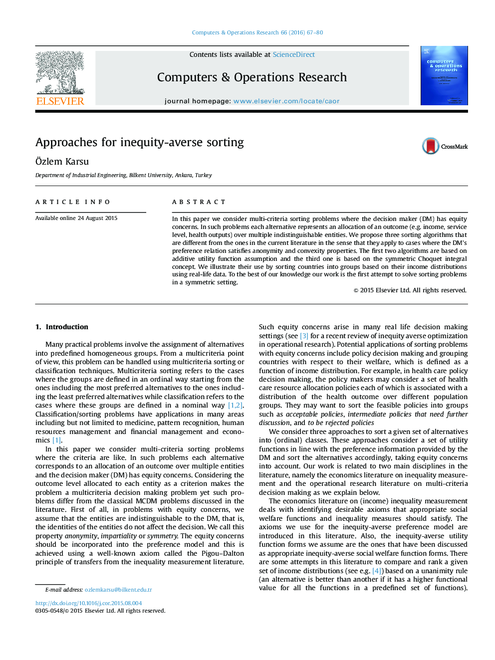 Approaches for inequity-averse sorting