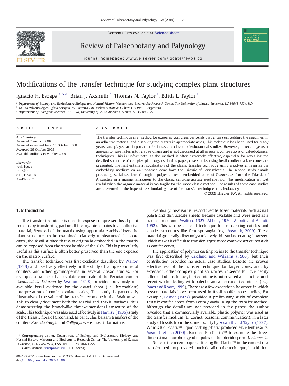 Modifications of the transfer technique for studying complex plant structures