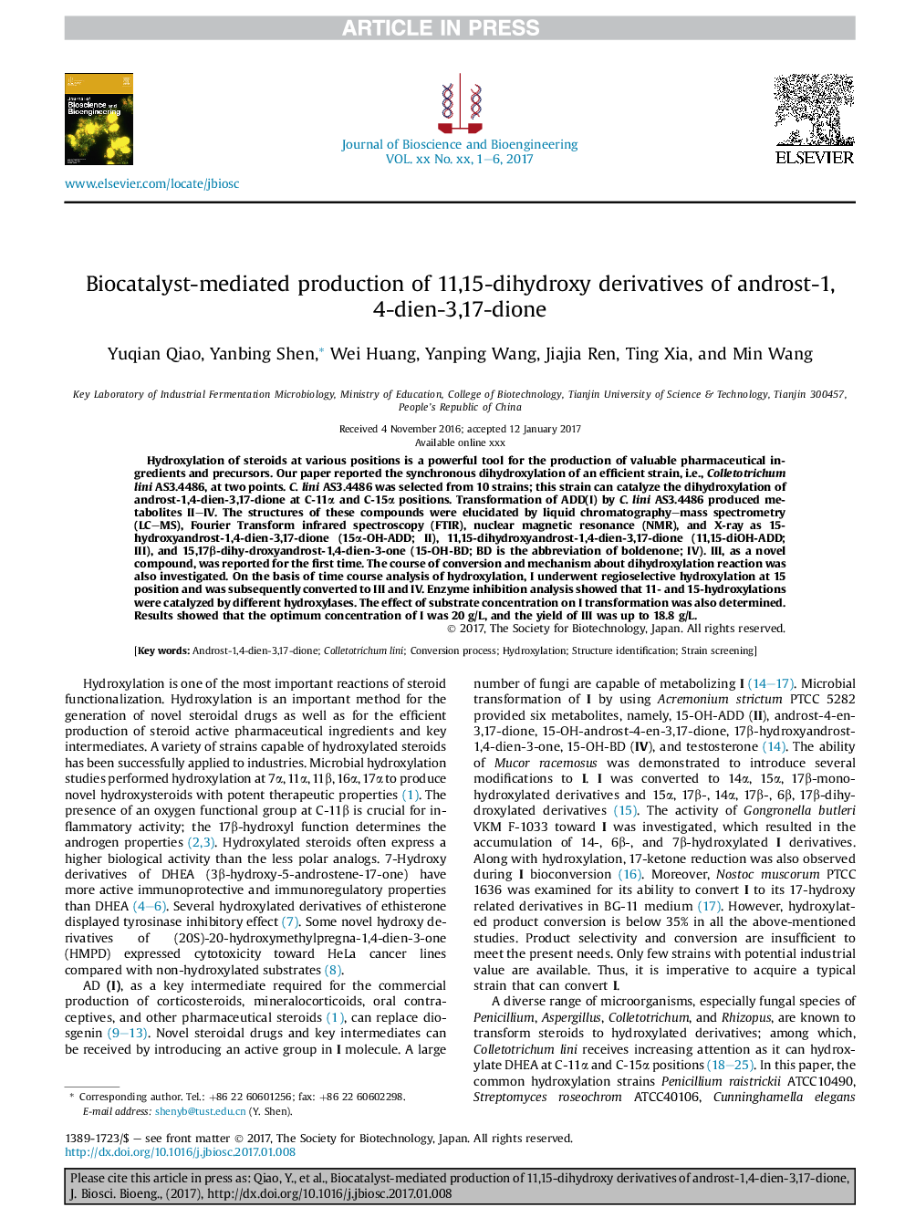 Biocatalyst-mediated production of 11,15-dihydroxy derivatives of androst-1,4-dien-3,17-dione