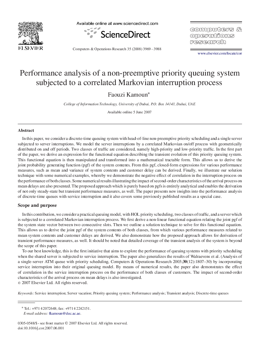 Performance analysis of a non-preemptive priority queuing system subjected to a correlated Markovian interruption process