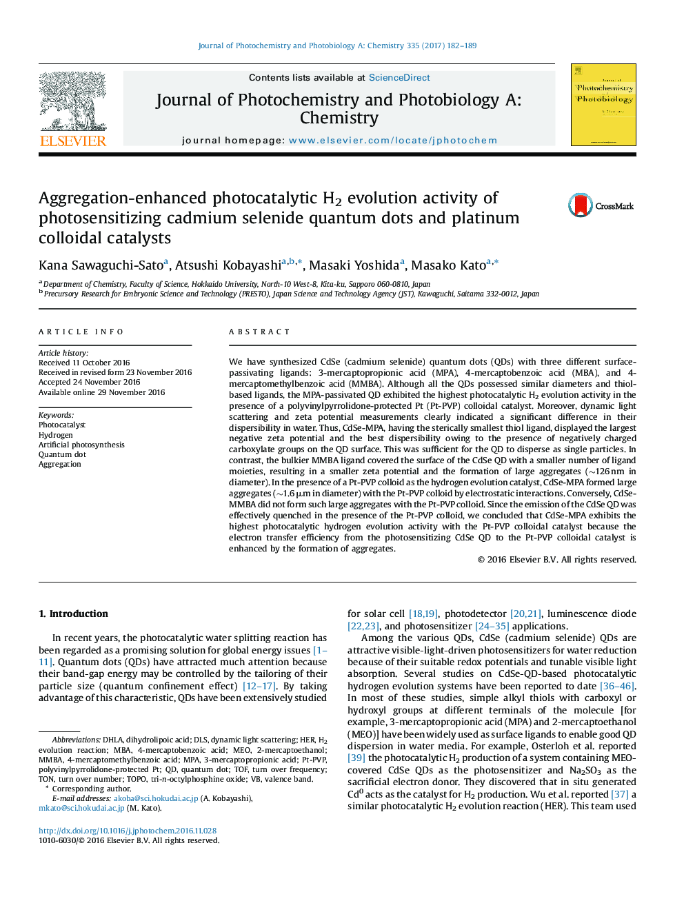 Aggregation-enhanced photocatalytic H2 evolution activity of photosensitizing cadmium selenide quantum dots and platinum colloidal catalysts