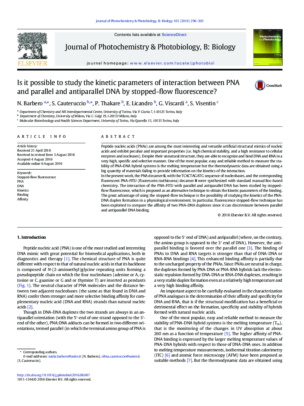 Is it possible to study the kinetic parameters of interaction between PNA and parallel and antiparallel DNA by stopped-flow fluorescence?