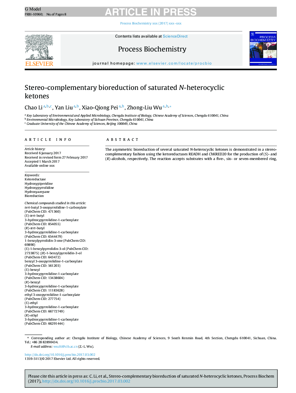 Stereo-complementary bioreduction of saturated N-heterocyclic ketones