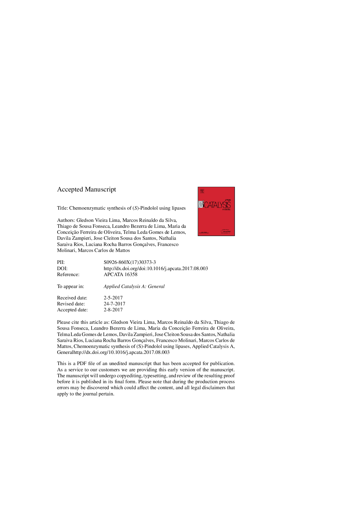 Chemoenzymatic synthesis of (S)-Pindolol using lipases