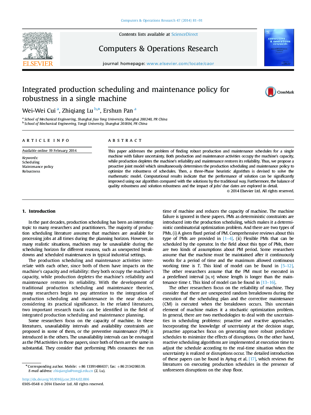 Integrated production scheduling and maintenance policy for robustness in a single machine