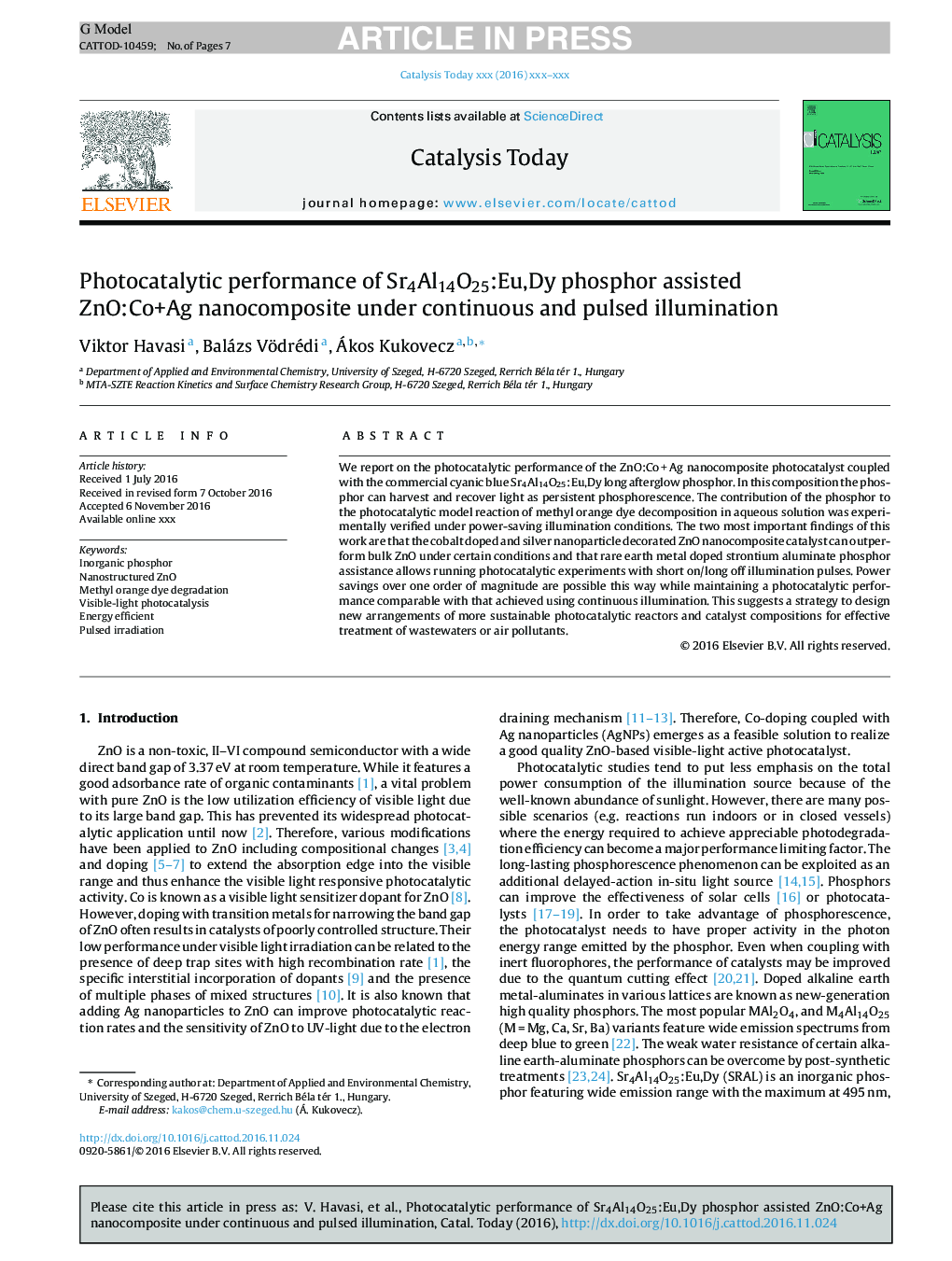 Photocatalytic performance of Sr4Al14O25:Eu,Dy phosphor assisted ZnO:Co+Ag nanocomposite under continuous and pulsed illumination