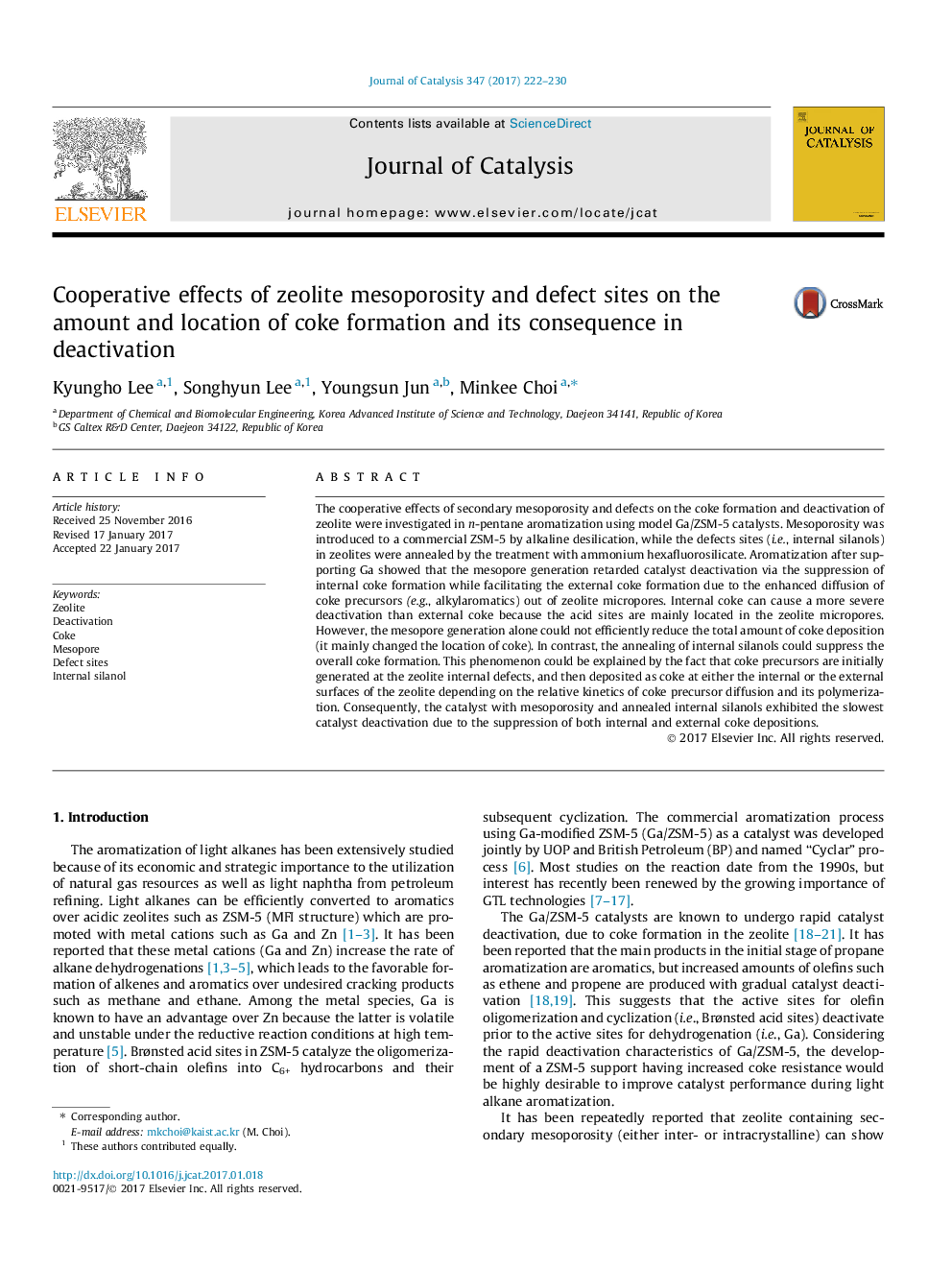 Cooperative effects of zeolite mesoporosity and defect sites on the amount and location of coke formation and its consequence in deactivation