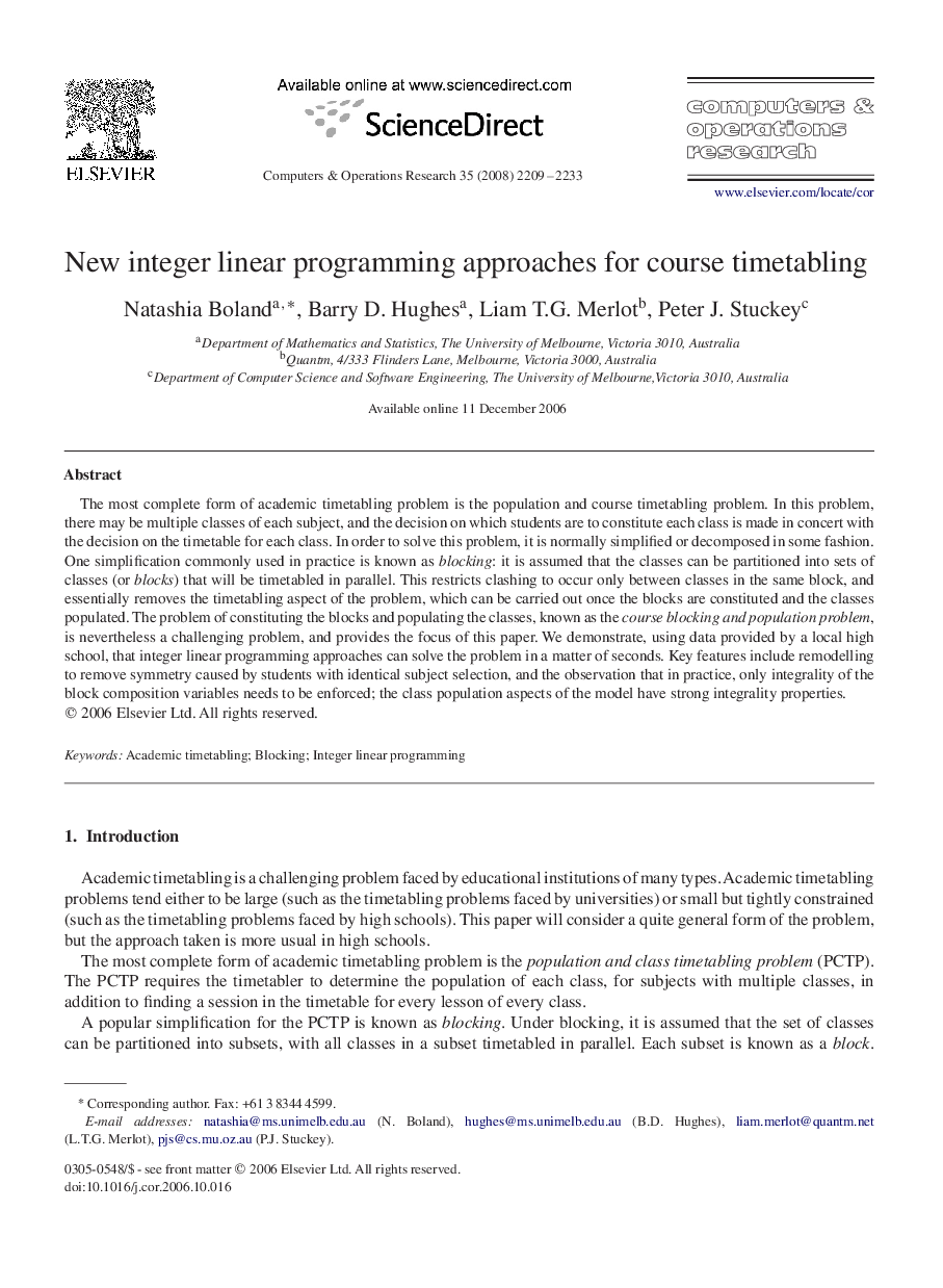 New integer linear programming approaches for course timetabling