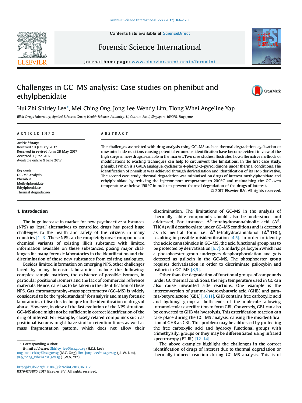 Challenges in GC-MS analysis: Case studies on phenibut and ethylphenidate