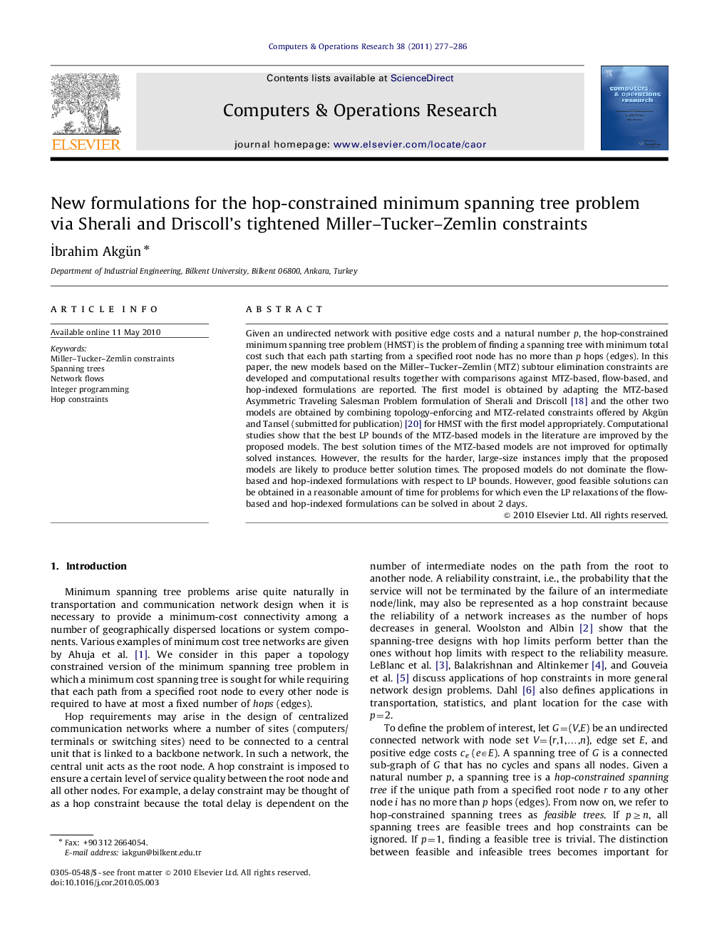 New formulations for the hop-constrained minimum spanning tree problem via Sherali and Driscoll's tightened Miller–Tucker–Zemlin constraints