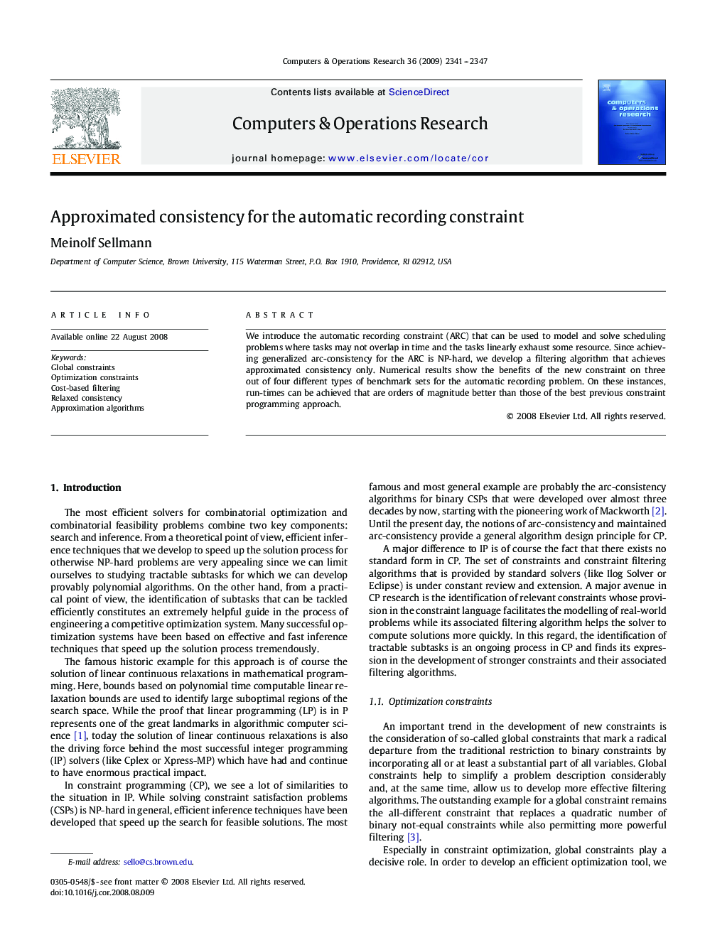 Approximated consistency for the automatic recording constraint