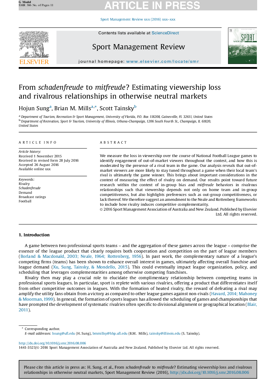 From schadenfreude to mitfreude? Estimating viewership loss and rivalrous relationships in otherwise neutral markets