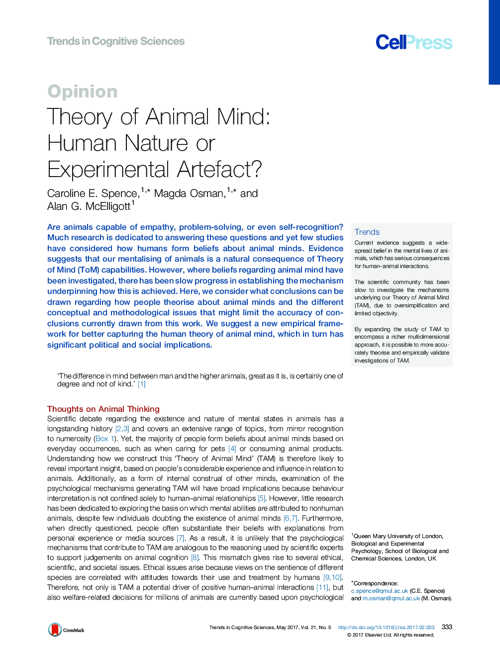 Theory of Animal Mind: Human Nature or Experimental Artefact?