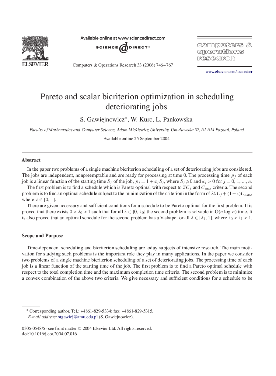 Pareto and scalar bicriterion optimization in scheduling deteriorating jobs