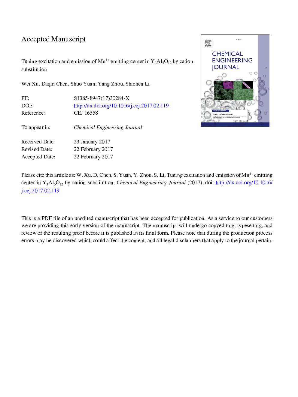 Tuning excitation and emission of Mn4+ emitting center in Y3Al5O12 by cation substitution