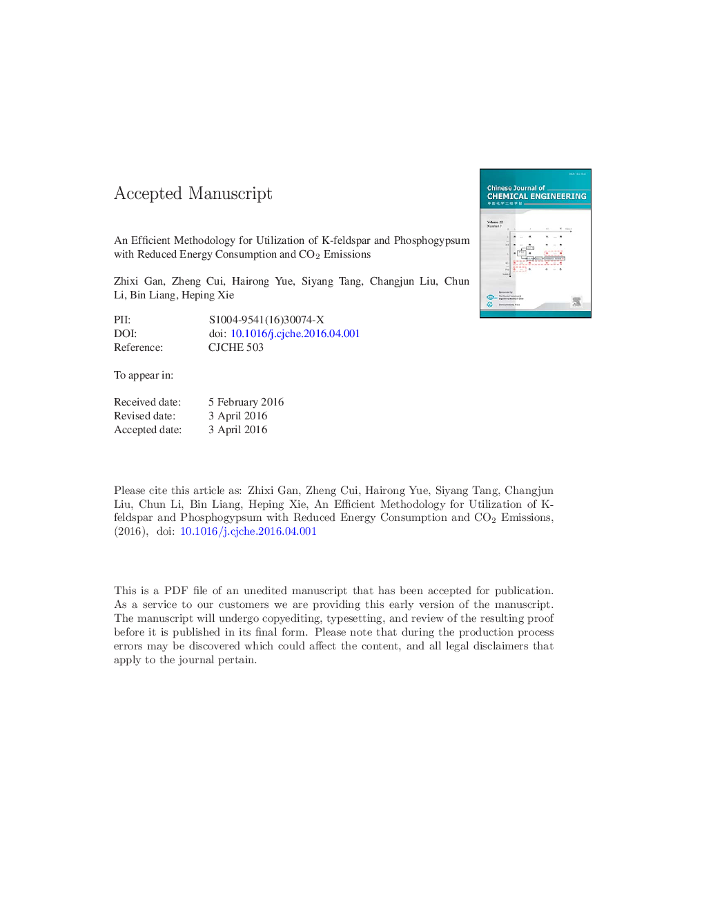 An efficient methodology for utilization of K-feldspar and phosphogypsum with reduced energy consumption and CO2 emissions