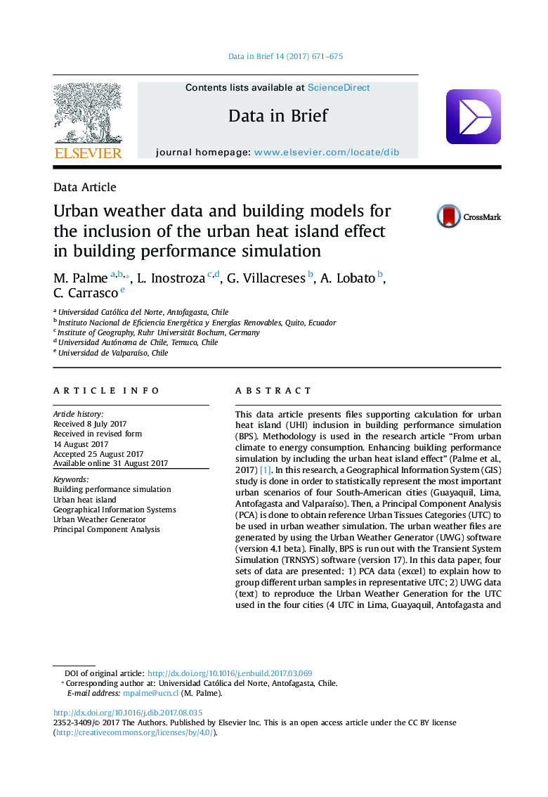Data ArticleUrban weather data and building models for the inclusion of the urban heat island effect in building performance simulation