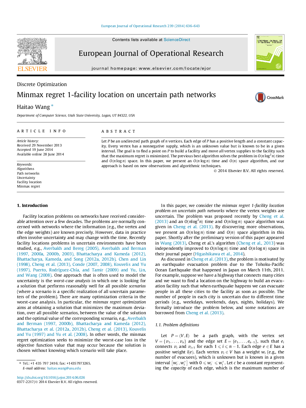 Minmax regret 1-facility location on uncertain path networks