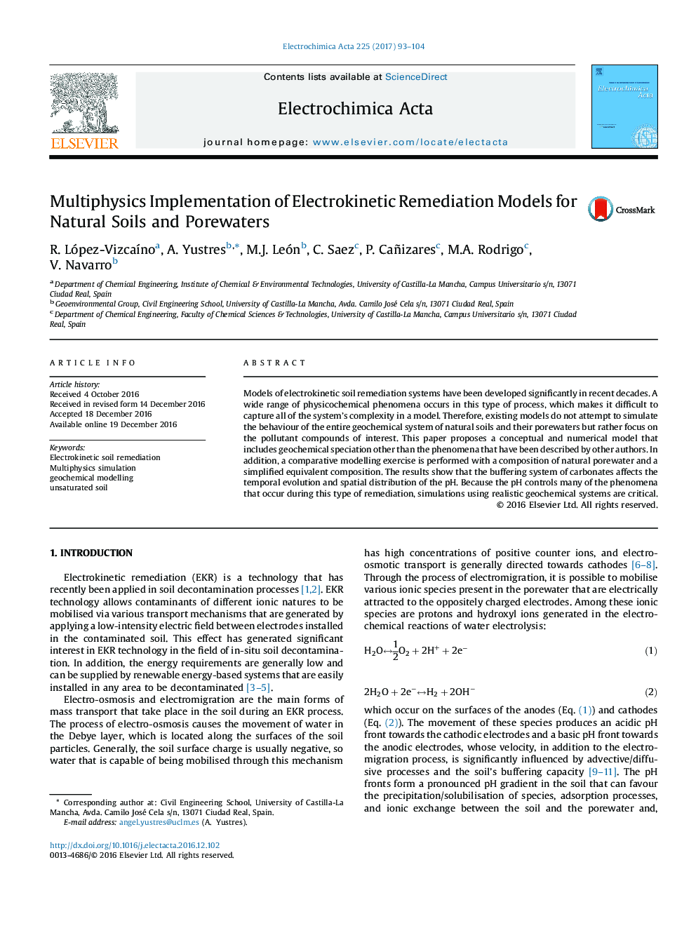 Multiphysics Implementation of Electrokinetic Remediation Models for Natural Soils and Porewaters