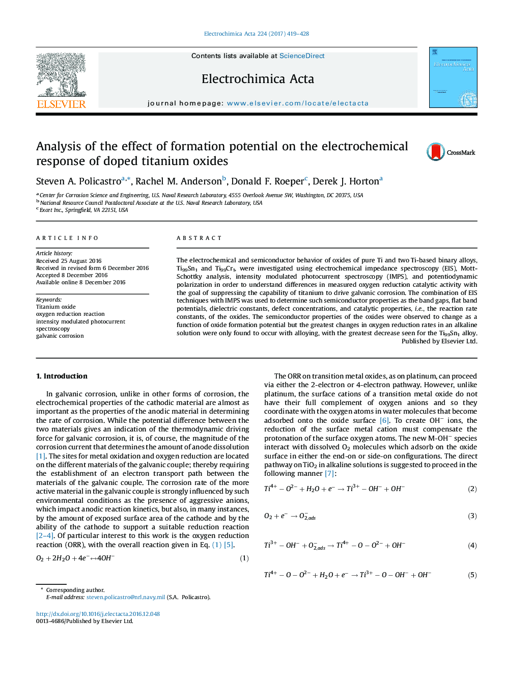 Analysis of the effect of formation potential on the electrochemical response of doped titanium oxides