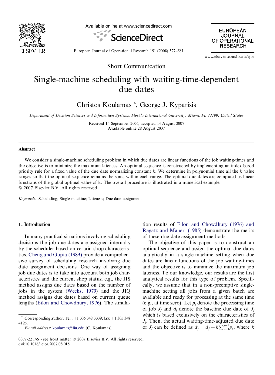 Single-machine scheduling with waiting-time-dependent due dates
