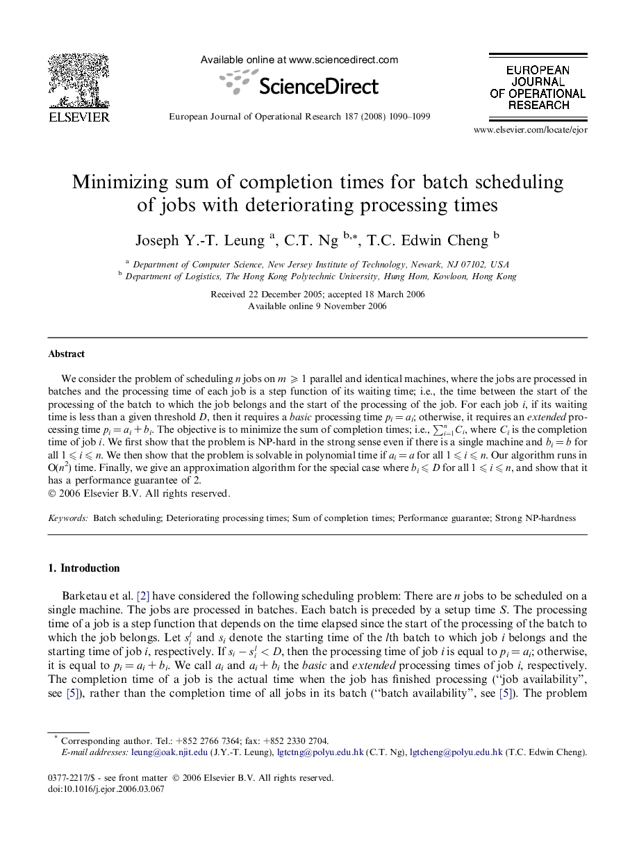 Minimizing sum of completion times for batch scheduling of jobs with deteriorating processing times