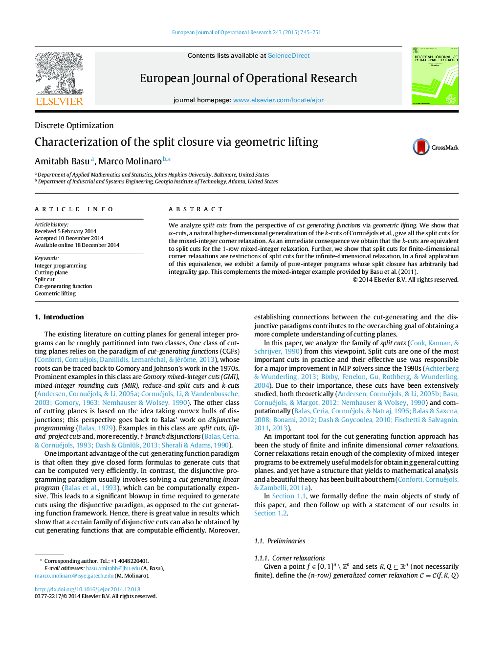 Characterization of the split closure via geometric lifting