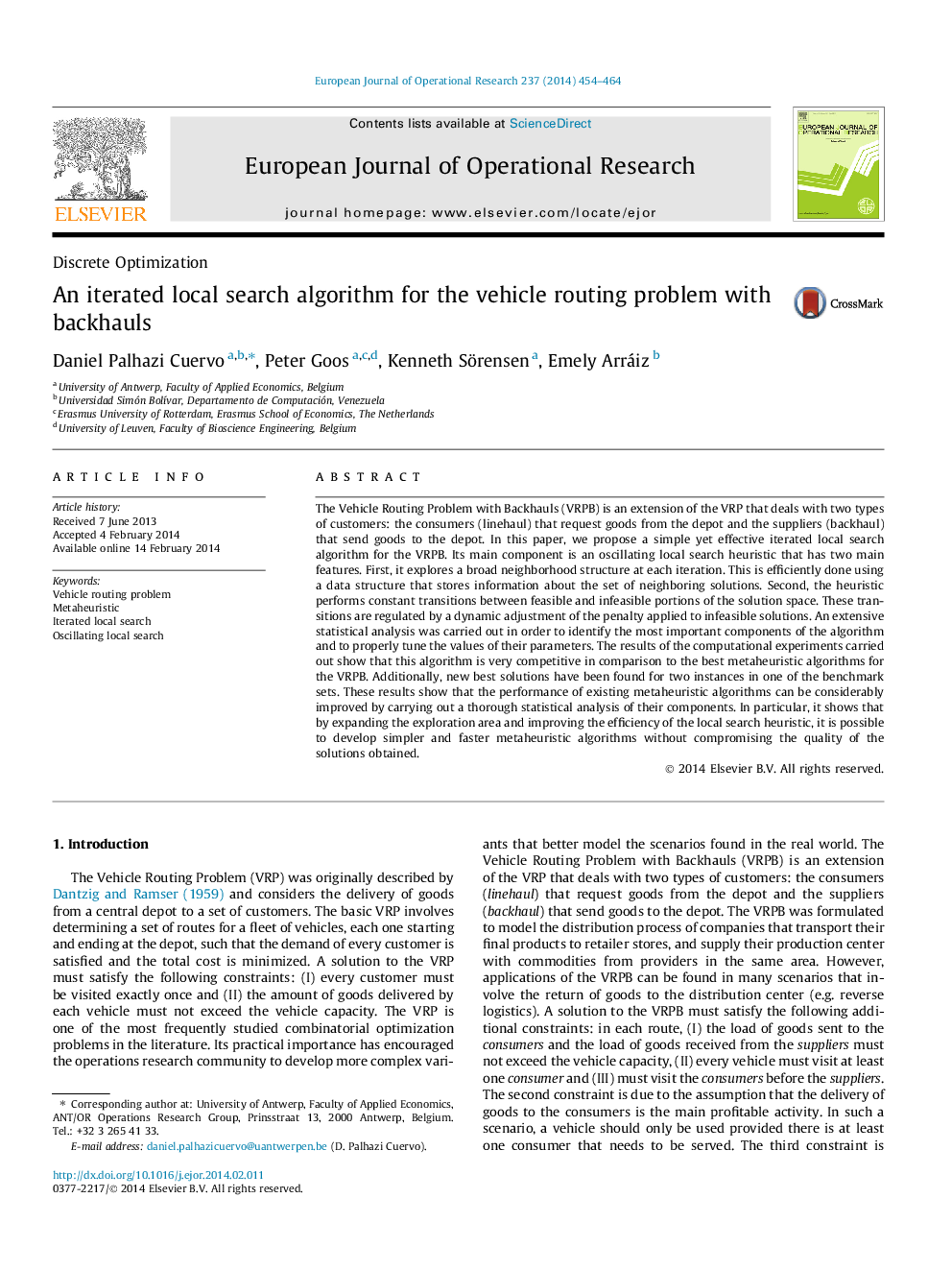 An iterated local search algorithm for the vehicle routing problem with backhauls