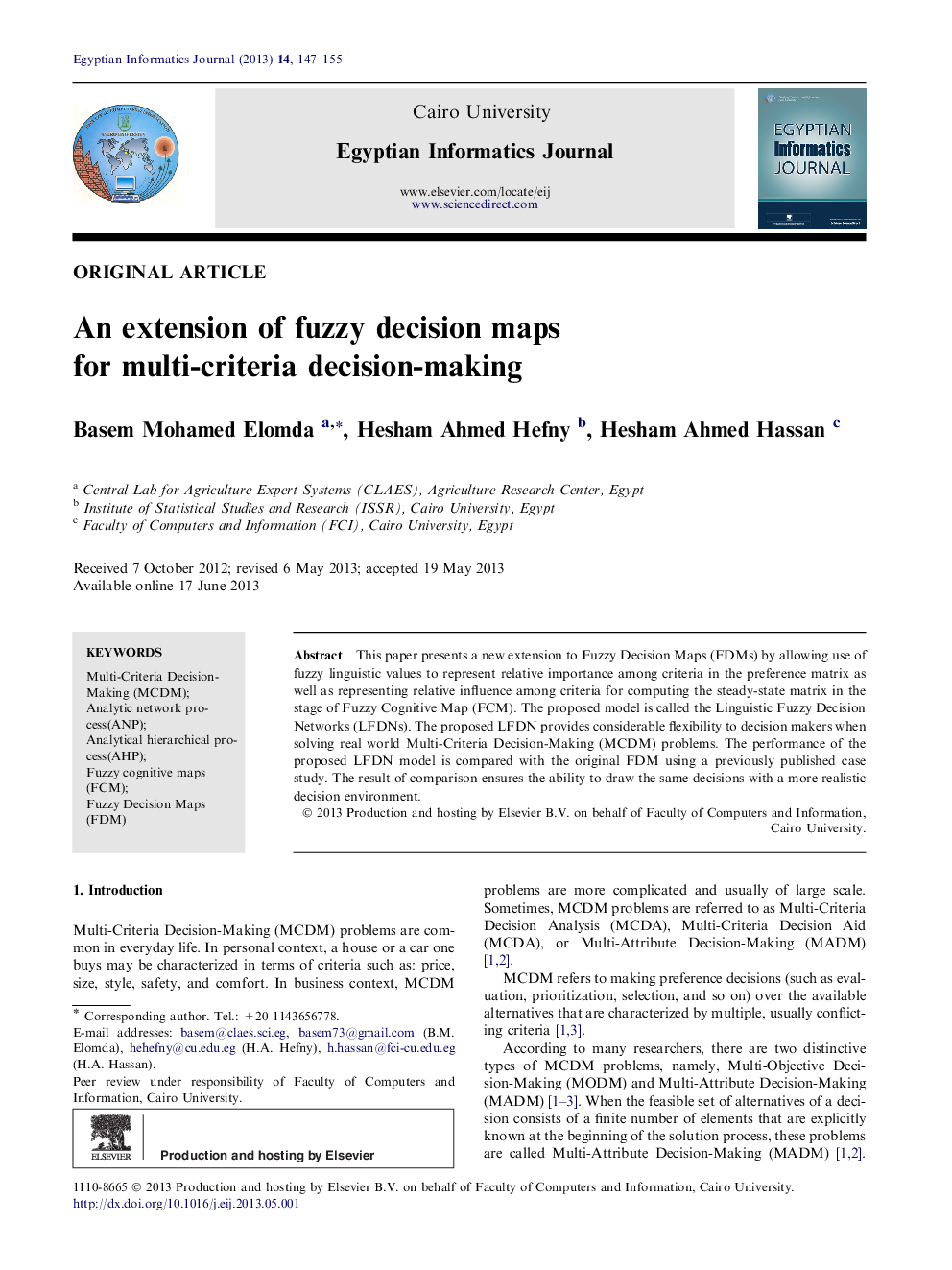 An extension of fuzzy decision maps for multi-criteria decision-making 