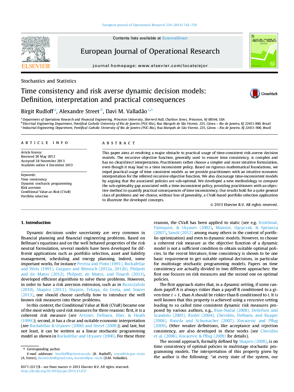 Time consistency and risk averse dynamic decision models: Definition, interpretation and practical consequences