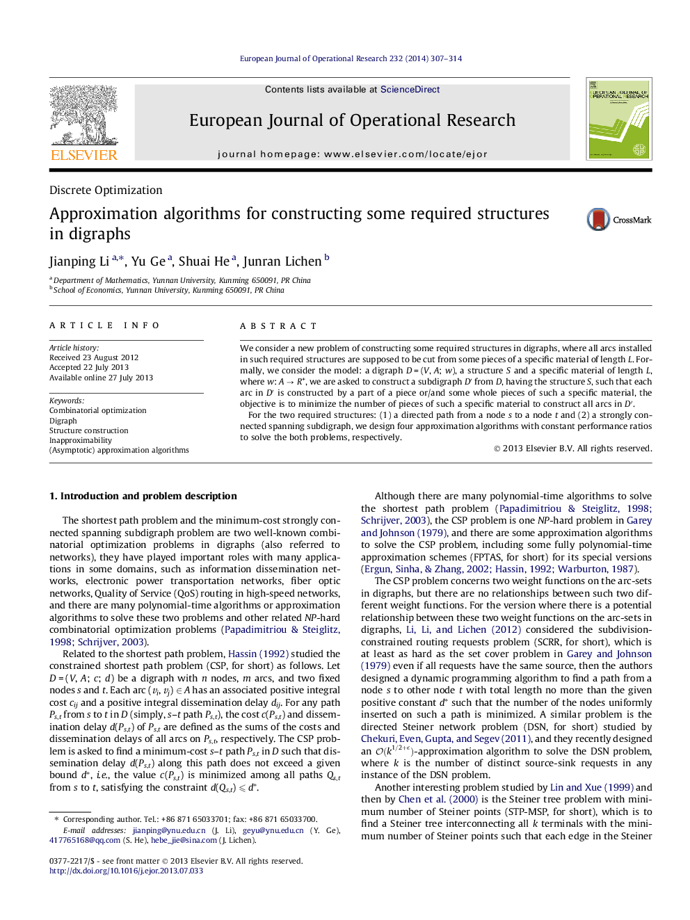 Approximation algorithms for constructing some required structures in digraphs