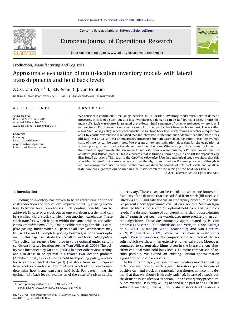 Approximate evaluation of multi-location inventory models with lateral transshipments and hold back levels