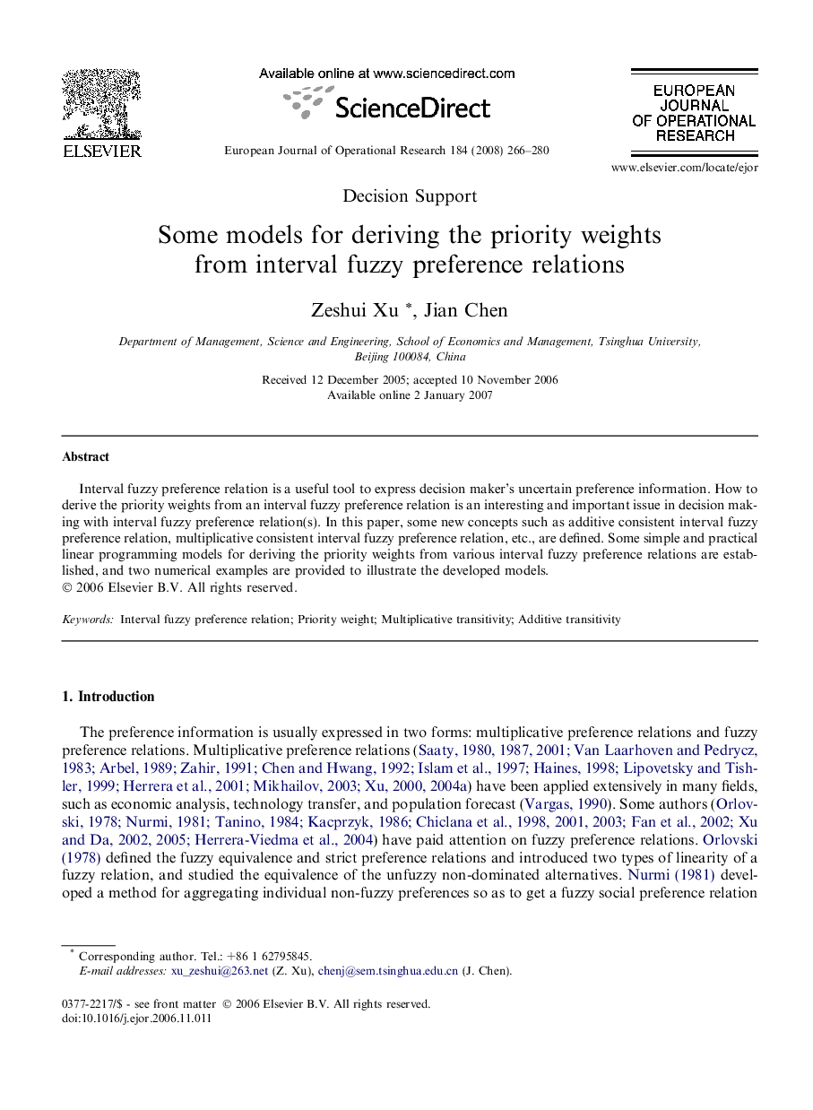 Some models for deriving the priority weights from interval fuzzy preference relations