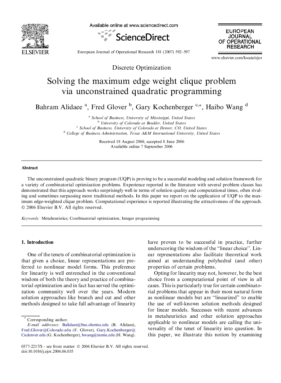 Solving the maximum edge weight clique problem via unconstrained quadratic programming