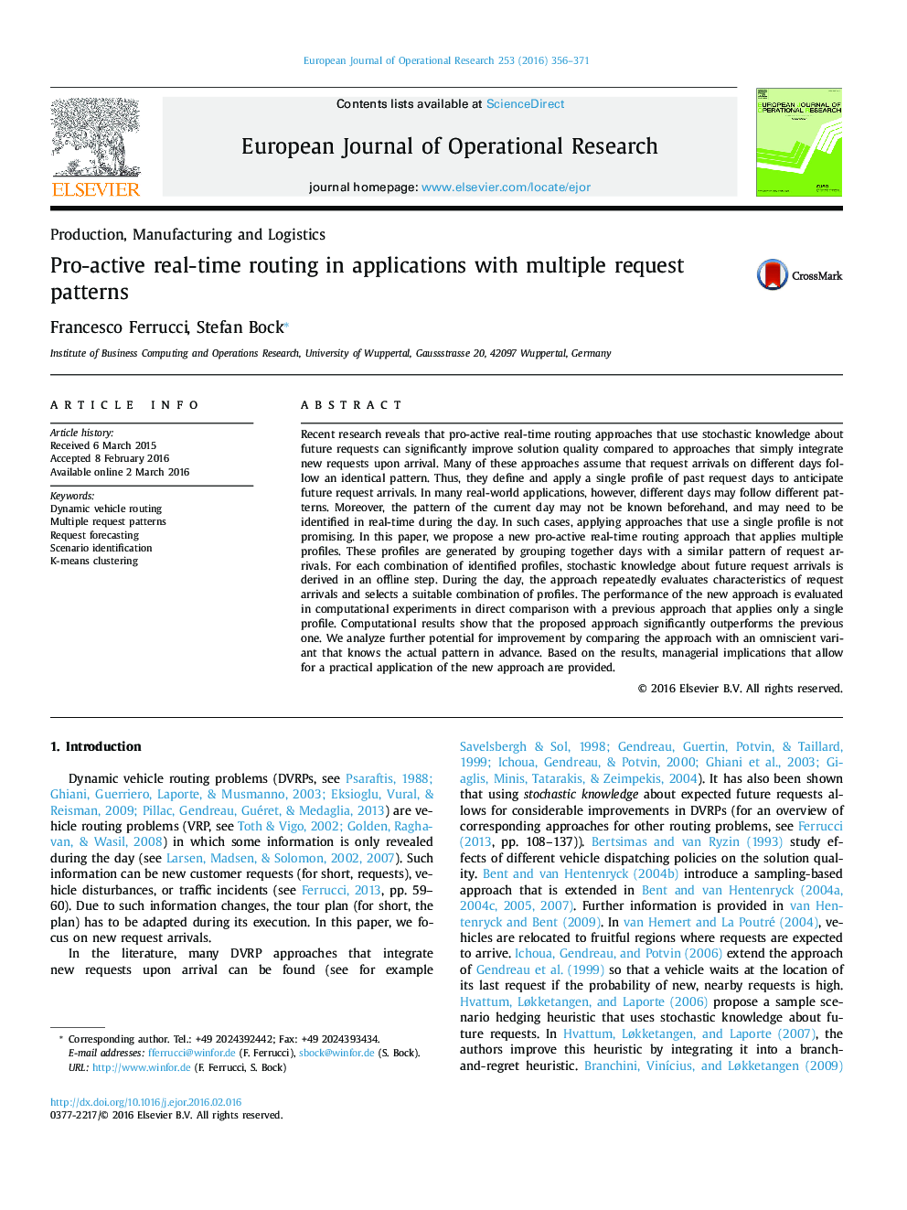 Pro-active real-time routing in applications with multiple request patterns