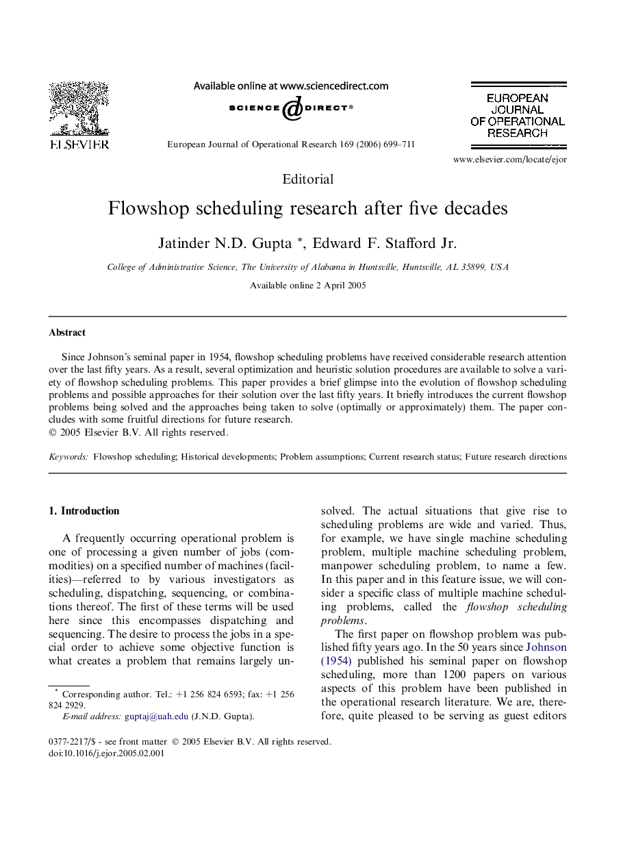 Flowshop scheduling research after five decades