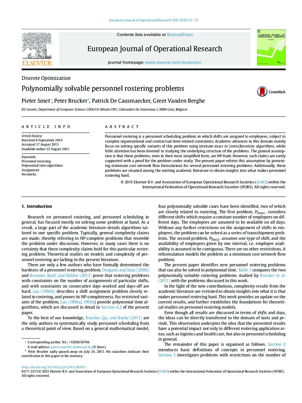 Polynomially solvable personnel rostering problems