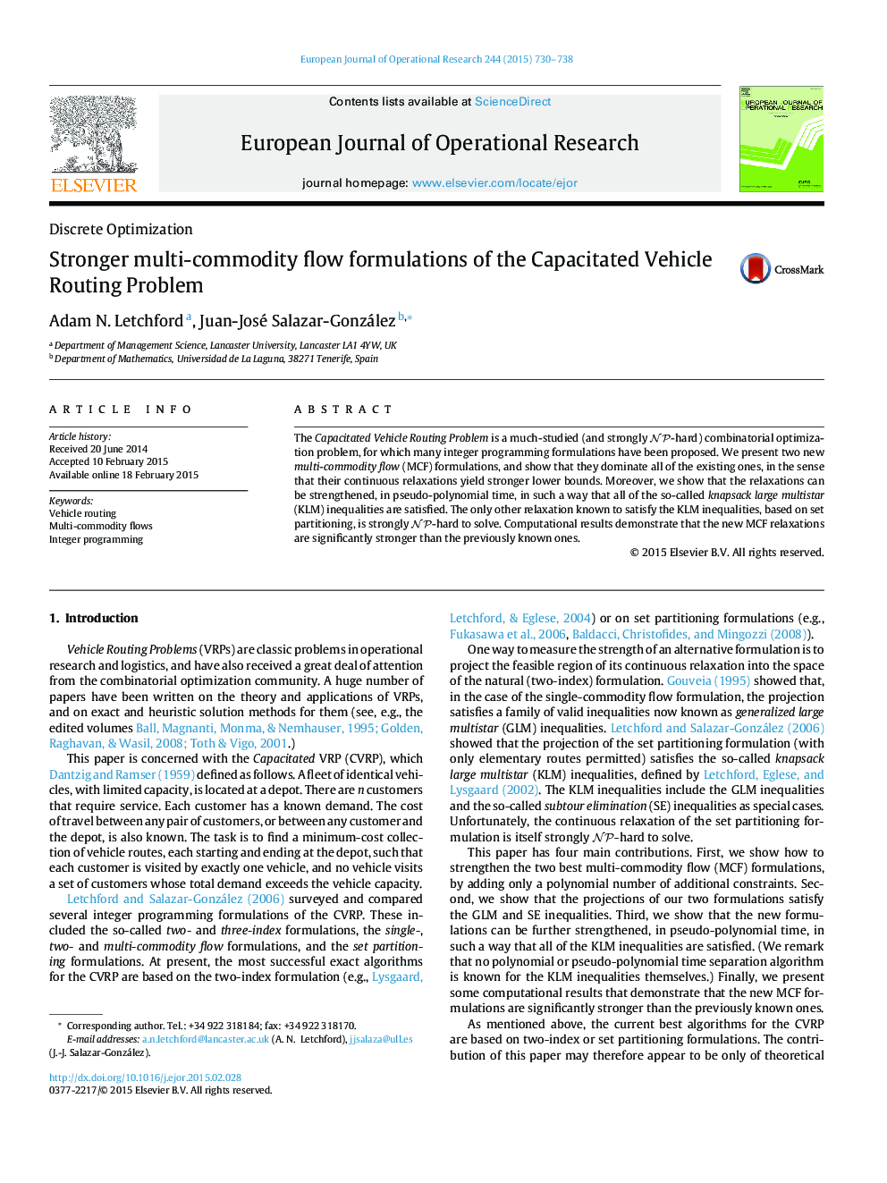 Stronger multi-commodity flow formulations of the Capacitated Vehicle Routing Problem