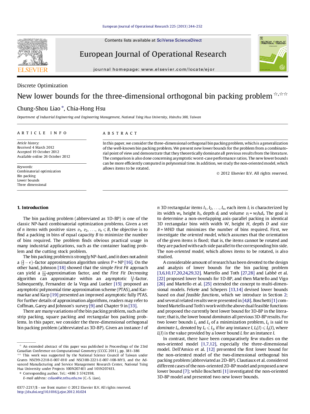 New lower bounds for the three-dimensional orthogonal bin packing problem 