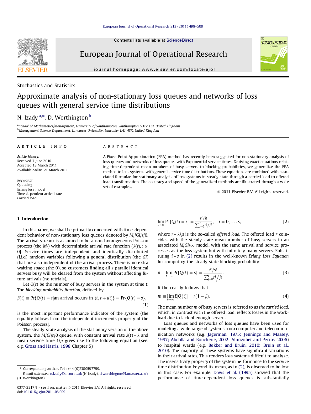 Approximate analysis of non-stationary loss queues and networks of loss queues with general service time distributions