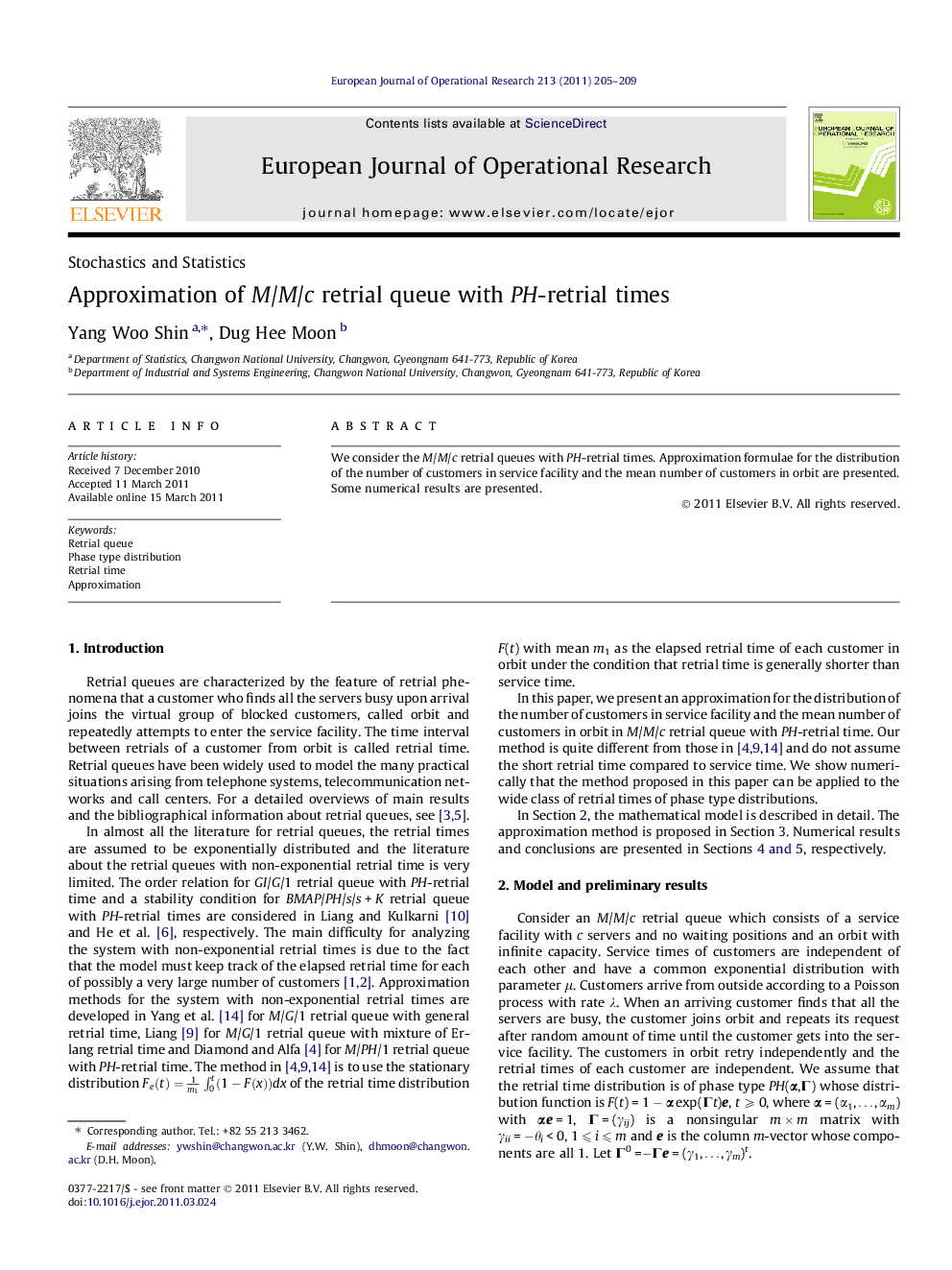 Approximation of M/M/c retrial queue with PH-retrial times