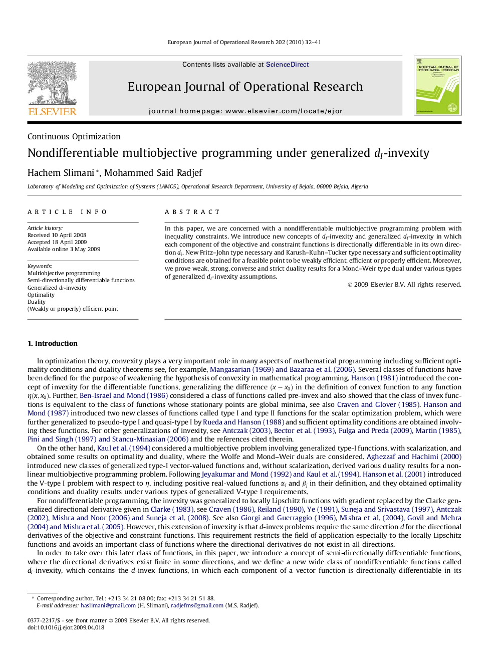 Nondifferentiable multiobjective programming under generalized dIdI-invexity